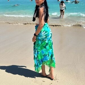 Vintage Hawaiian Tropical Floral Dress/Skirt